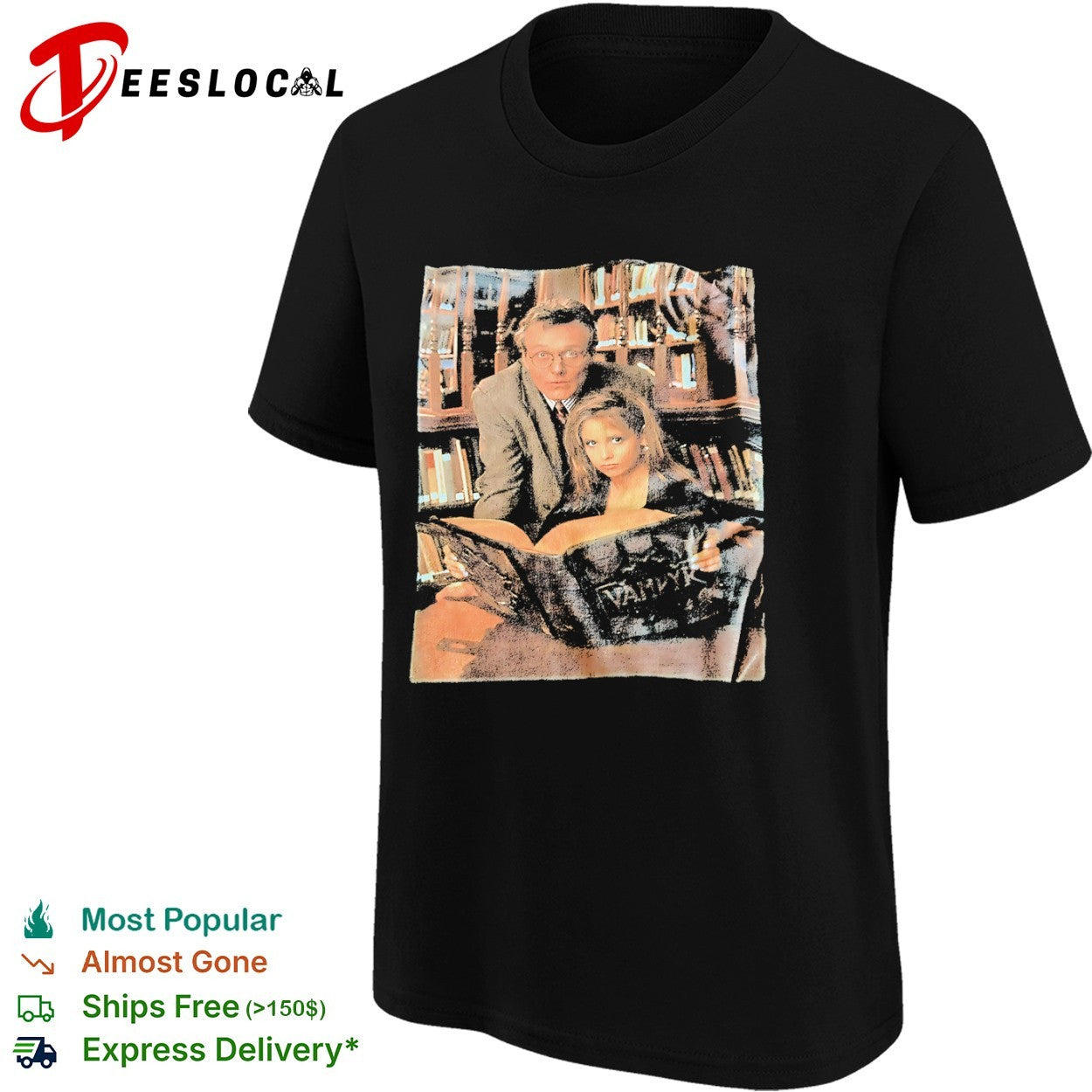 Buffy Summers and Rupert Giles Vampyr Book Buffy the Vampire Slayer shirt