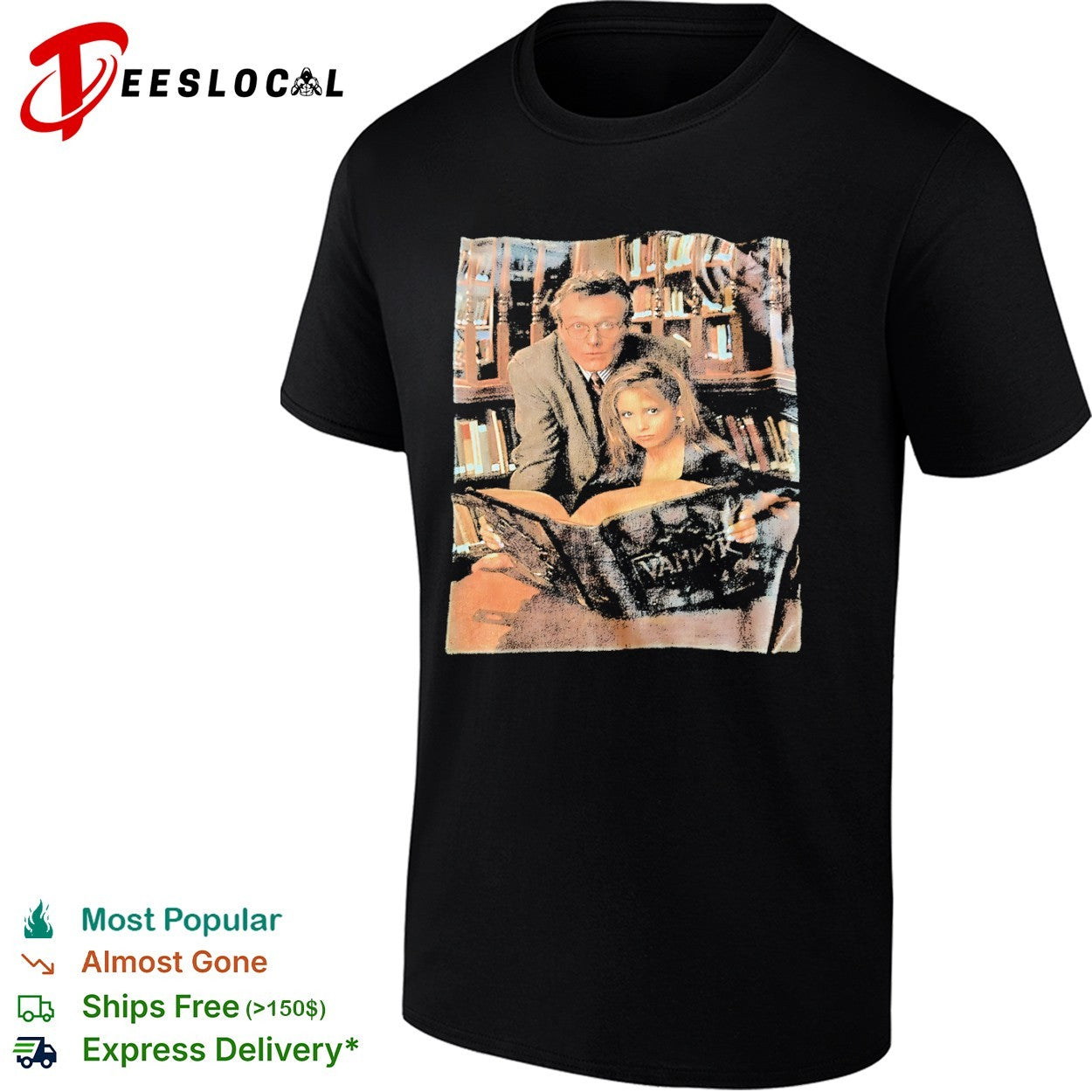 Buffy Summers and Rupert Giles Vampyr Book Buffy the Vampire Slayer shirt