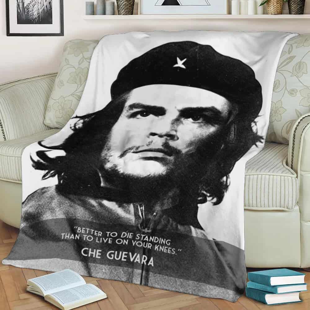 CHE GUEVARA Die Standing Fleece Throw Blanket