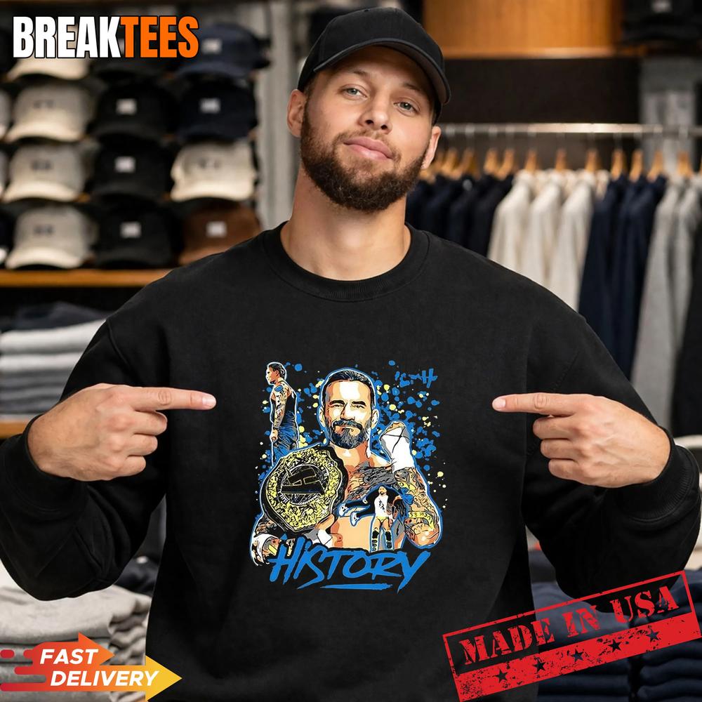 CM Punk WWE history graphic T-Shirt