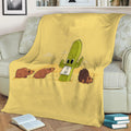 Cactus Hugs Fleece Throw Blanket