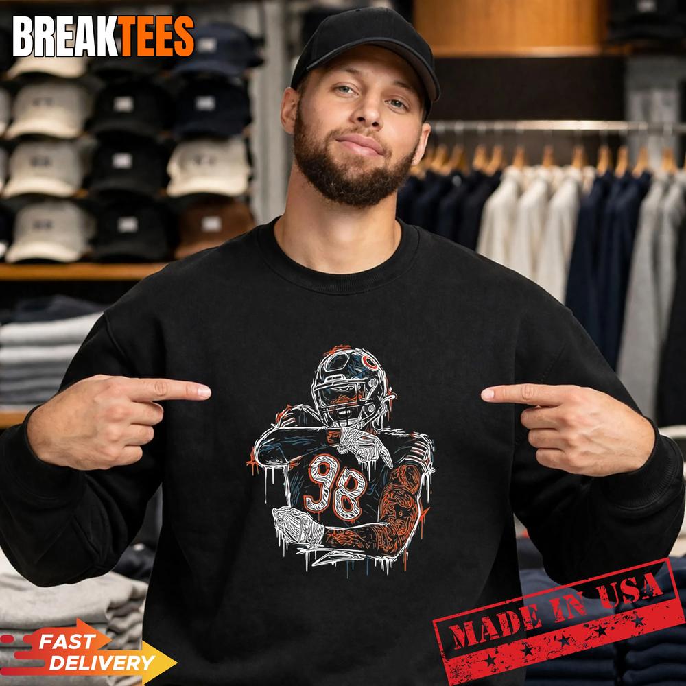 Caleb Williams 98 player Chicago Bears NFL 2026 T-Shirt