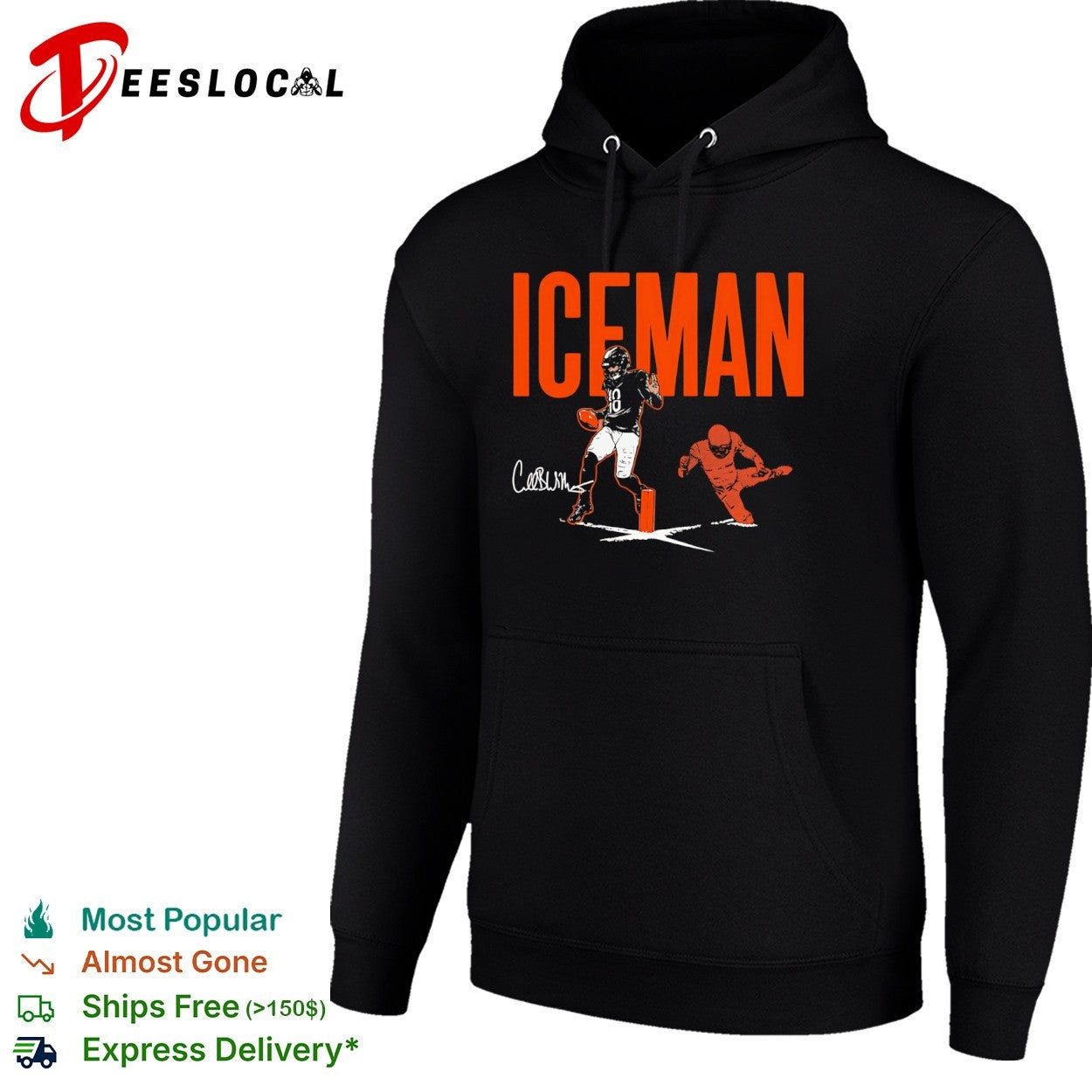 Caleb Williams Chicago Bears NFL Iceman parody signature shirt