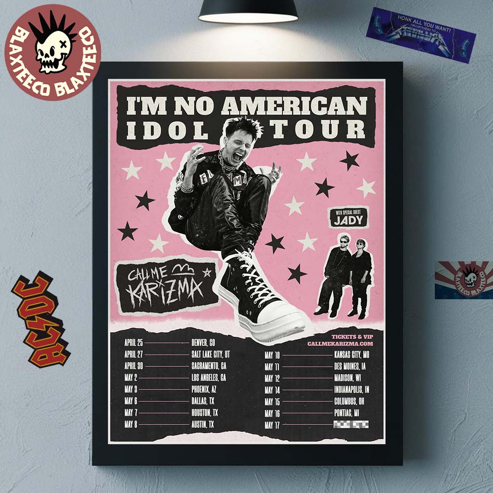 Call Me Karizma I’m No American Idol Tour 2026 North America City Dates T-Shirt