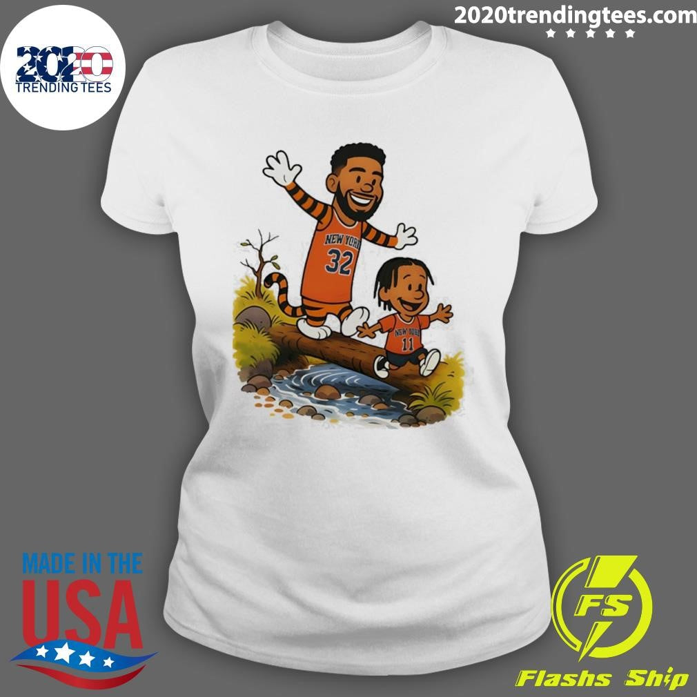 Calvin And Hobbes Karl-anthony Towns And Jalen Brunson New York Knicks Basketball Shirt
