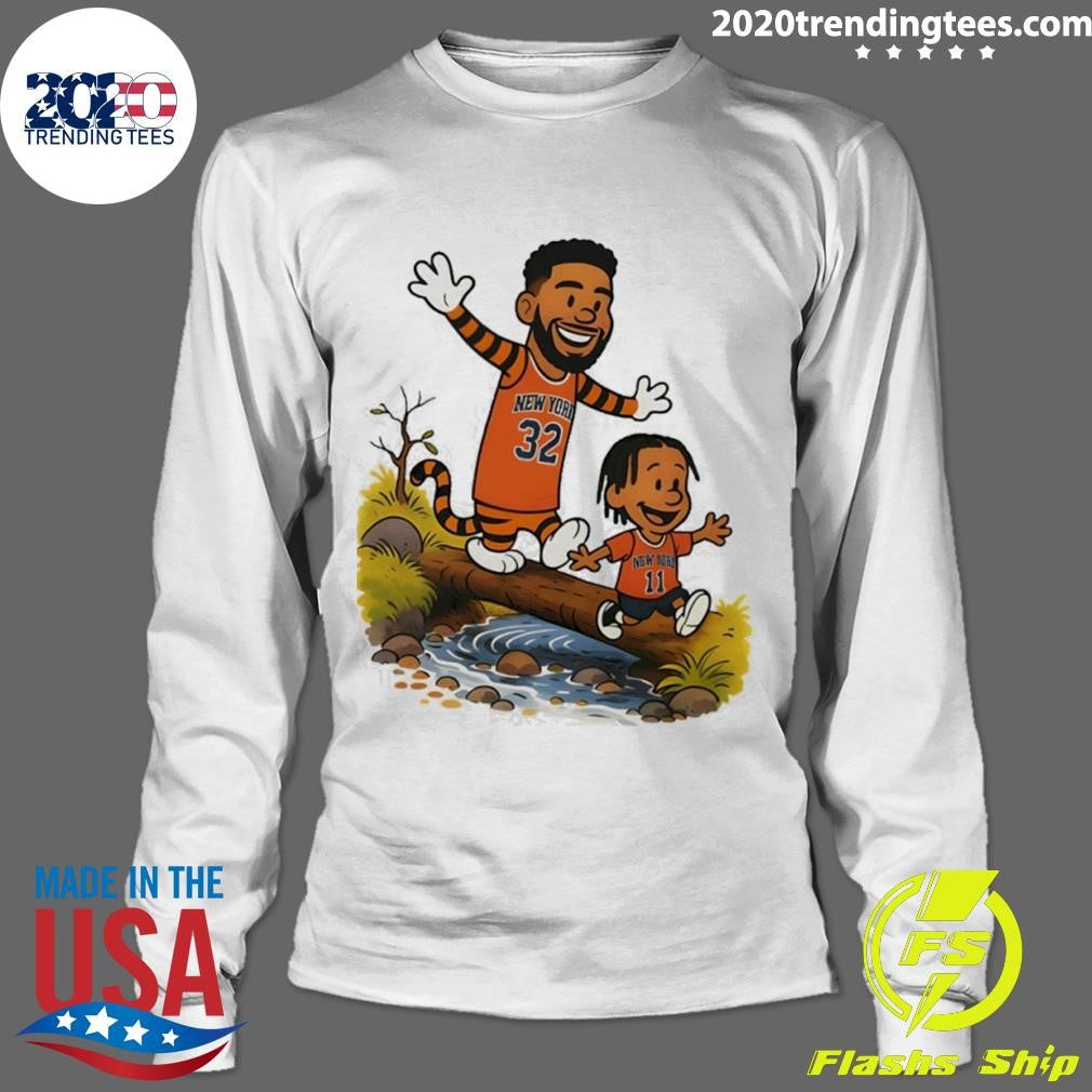 Calvin And Hobbes Karl-anthony Towns And Jalen Brunson New York Knicks Basketball Shirt