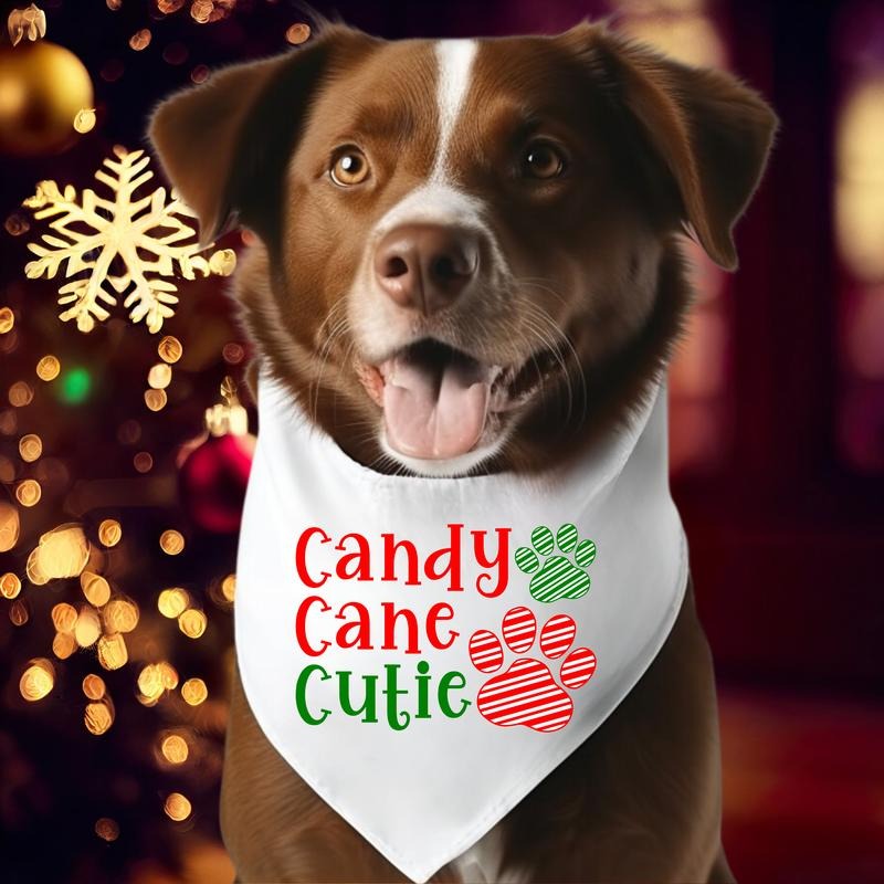 Candy Cane Cutie Bandana Dog Bandana Dog Owner Xmas Neck Scarf Puppy Bandana Pets Lover Bandana T-Shirts