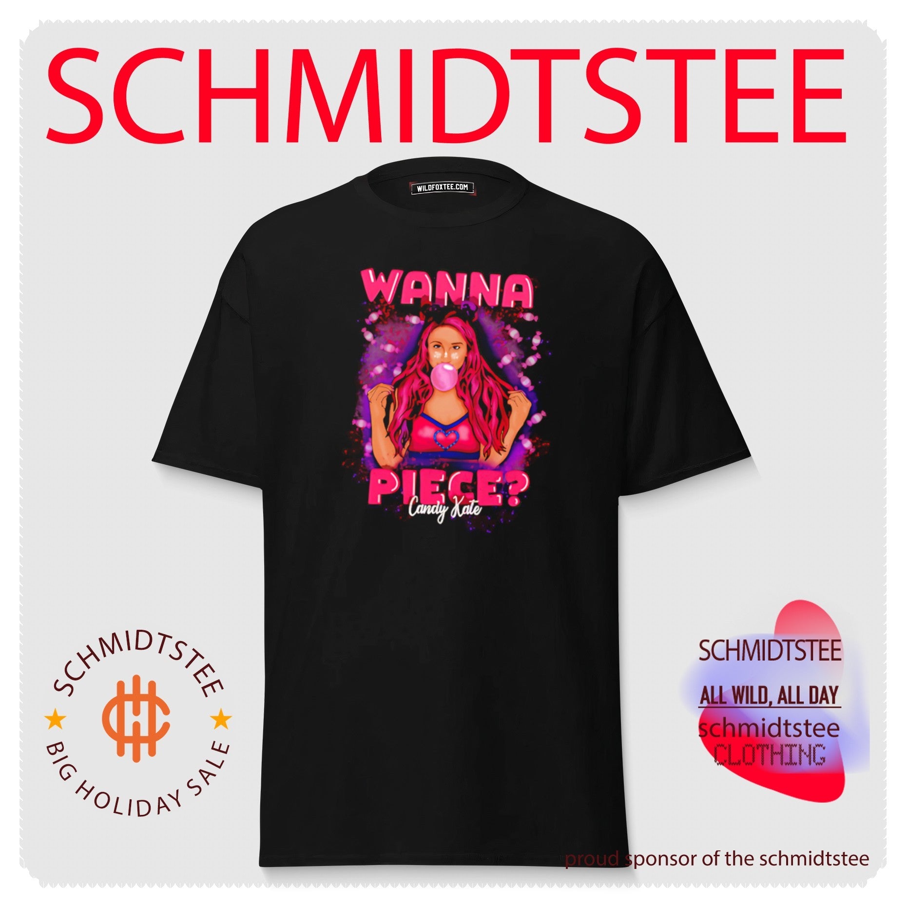 Candy Kate wanna piece wrestling bubblegum shirt