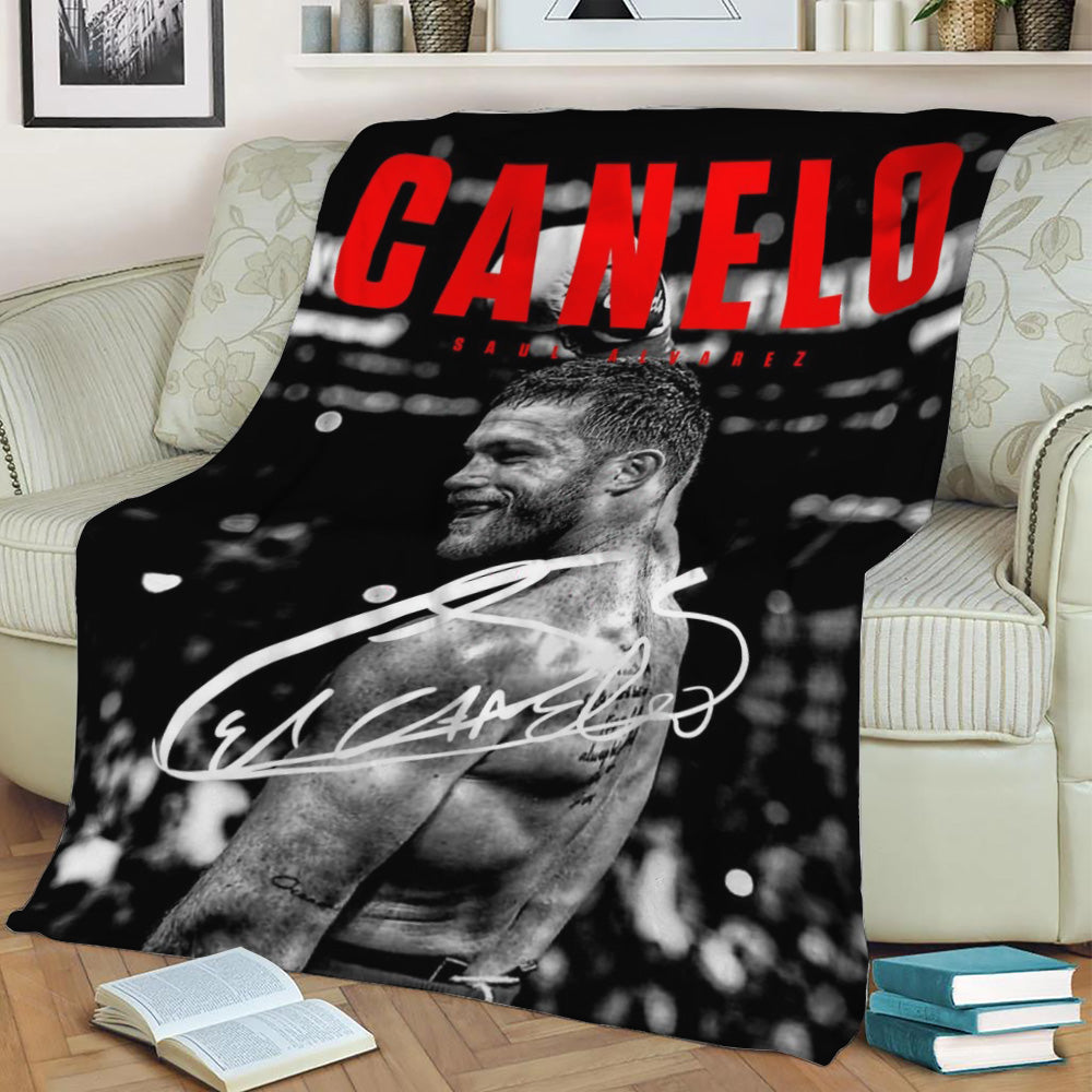 Canelo Saul Alvarez Boxing Fleece Throw Blanket