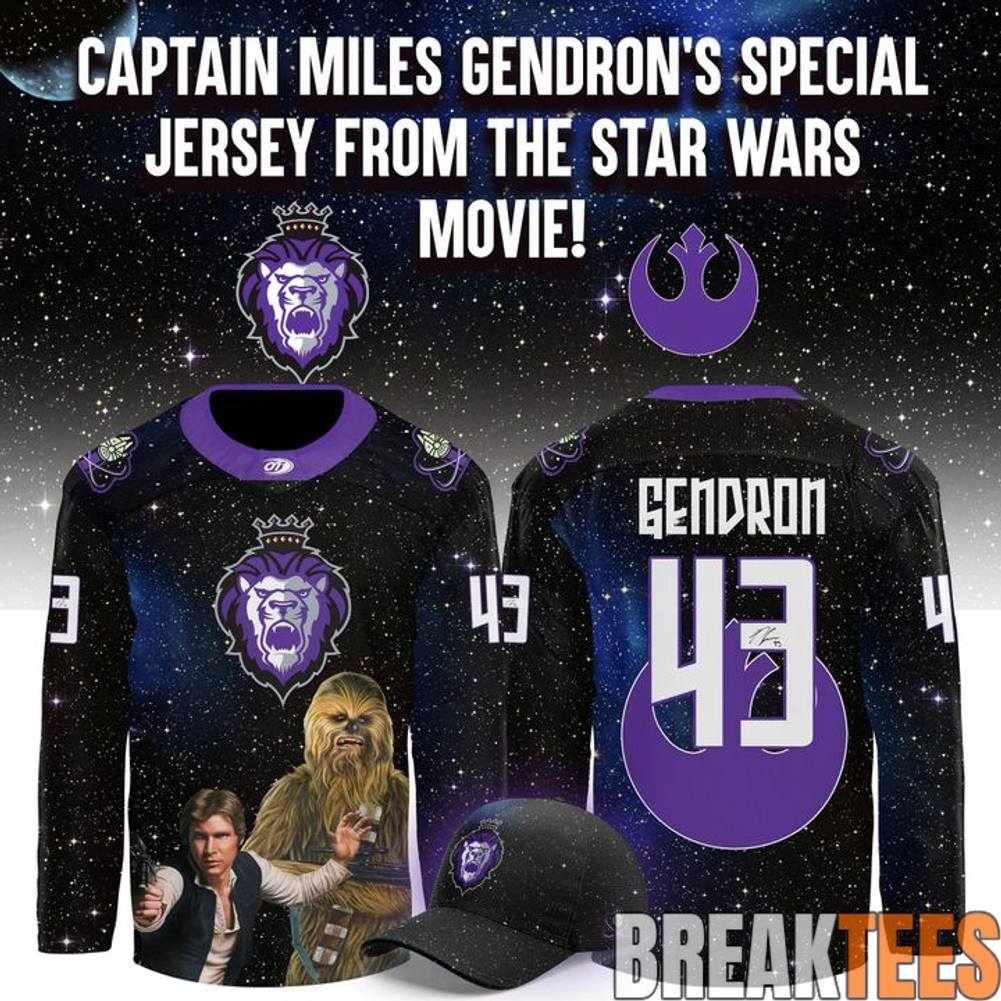 Captain Miles Gendrons GameWorn Star Wars Hockey Jersey