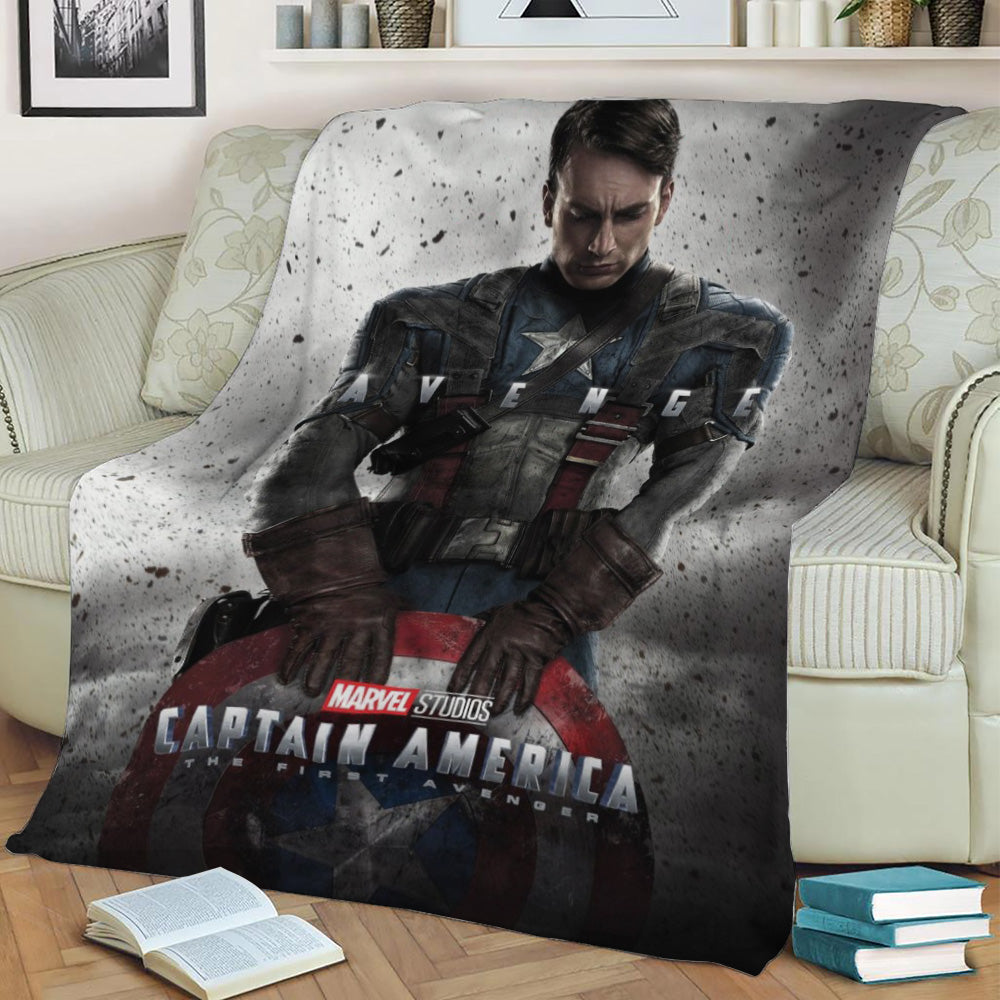 Captain America The First Avenger Fleece Throw Blanket