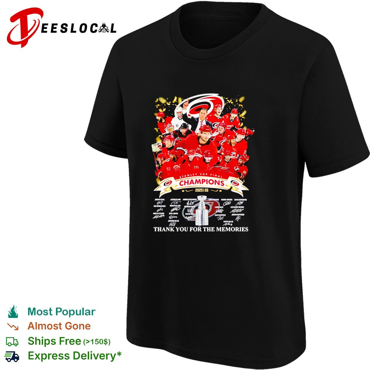 Carolina Hurricanes 2025 26 Stanley Cup Final Champions Thank You For the Memories shirt