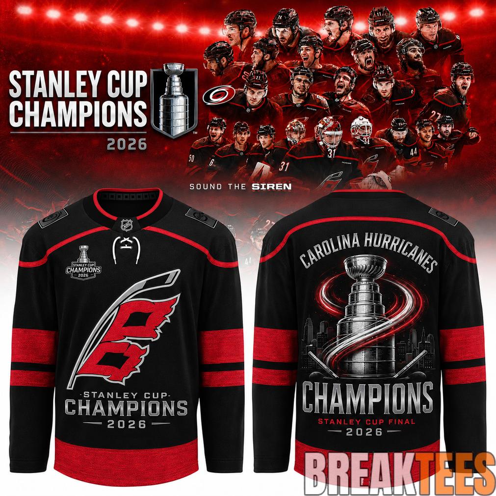 Carolina Hurricanes 2026 Stanley Cup Champions Hockey Jersey