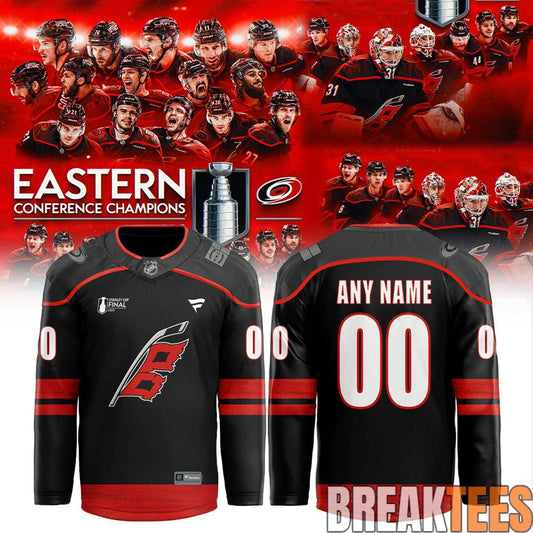 Carolina Hurricanes Eastern Conference Champions 2026 Custom Hockey Jersey