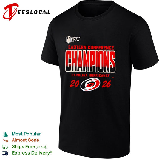 Carolina Hurricanes Eastern Conference Champions 2026 Stanley Cup Final official bold text shirt