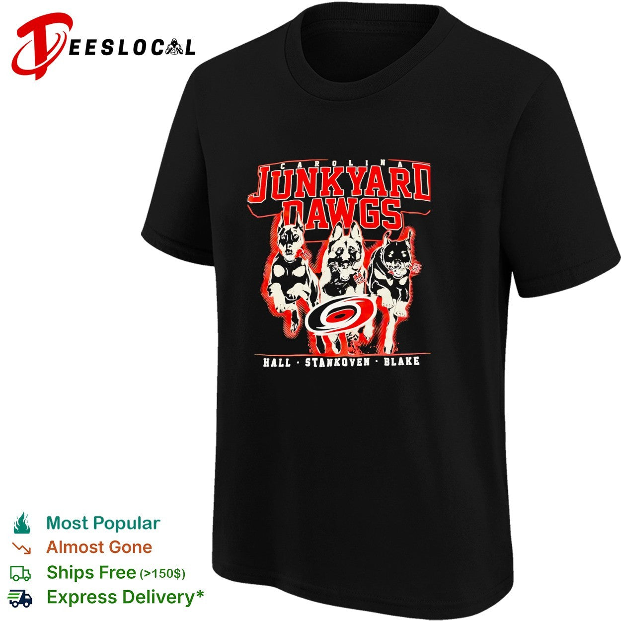 Carolina Hurricanes Junkyard dogs hockey mascot trio bold poster shirt