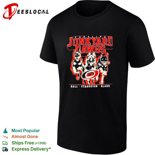 Carolina Hurricanes Junkyard dogs hockey mascot trio bold poster shirt