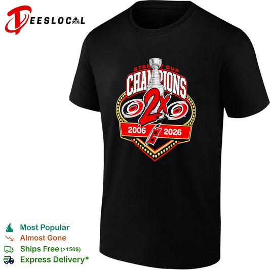 Carolina Hurricanes Stanley Cup Champions 2x 2006 2026 NHL Hockey Fan shirt