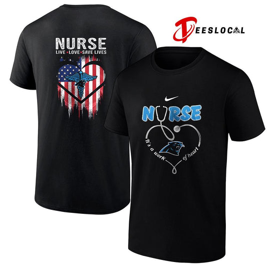 Carolina Panthers x Army nurse it’s a work of heart shirt