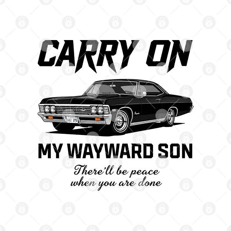 Carry On My Wayward Son Car T Shirt