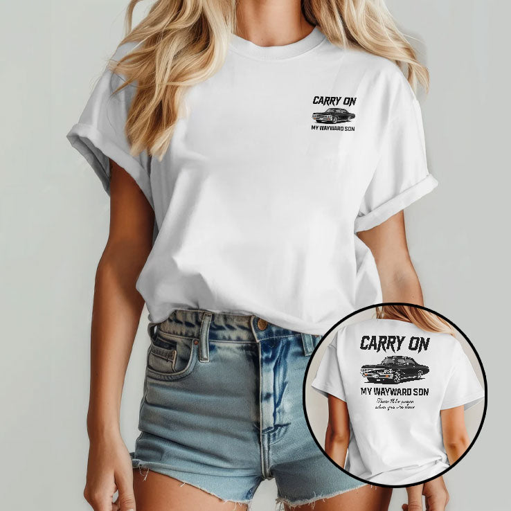 Carry On My Wayward Son Car T Shirt