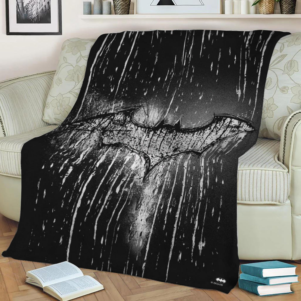 Carved Bat Fleece Throw Blanket