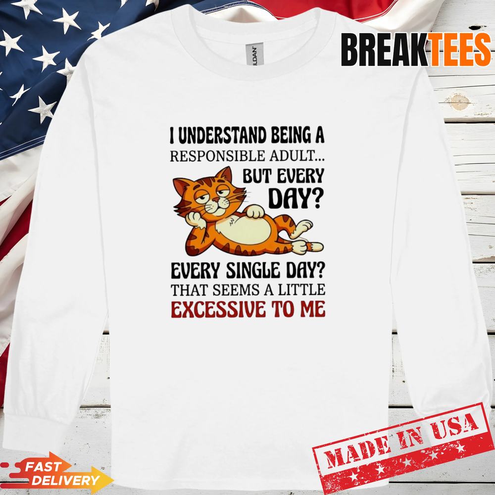Cat I understand being a responsible adult but every day excessive to me t T-Shirt