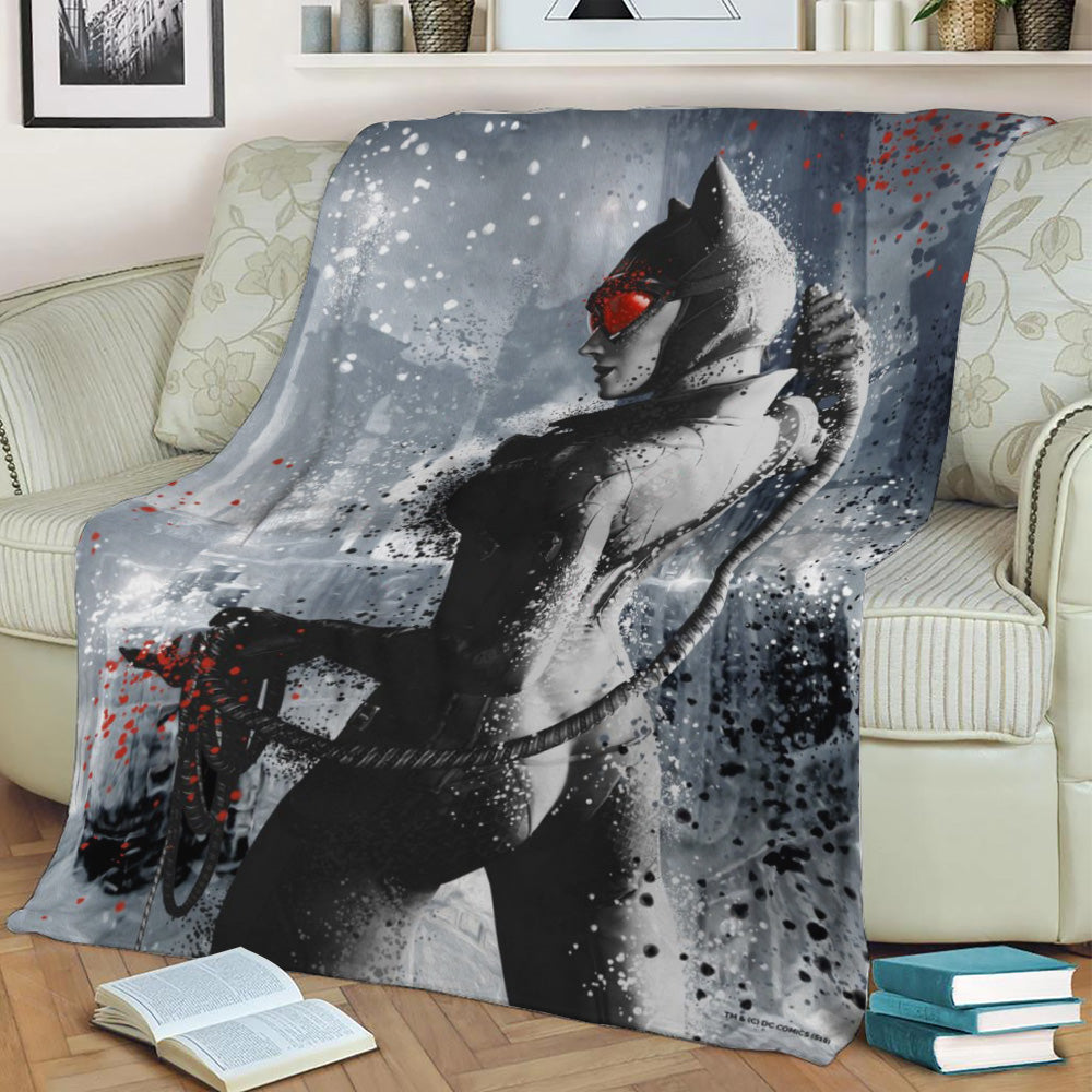 Catwoman Fleece Throw Blanket