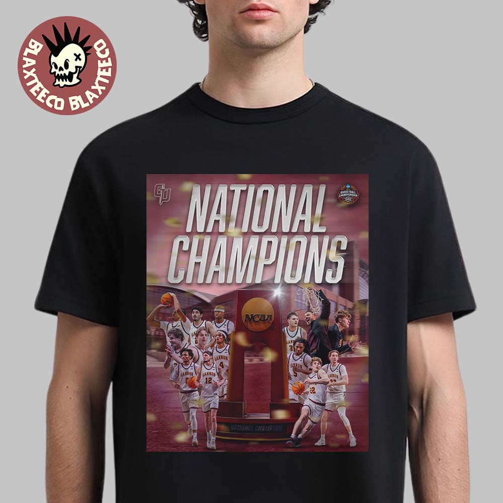 Celebrate Gannon Golden Knights Men’s Basketball 2026 NCAA DII National Champions Unisex T-Shirt