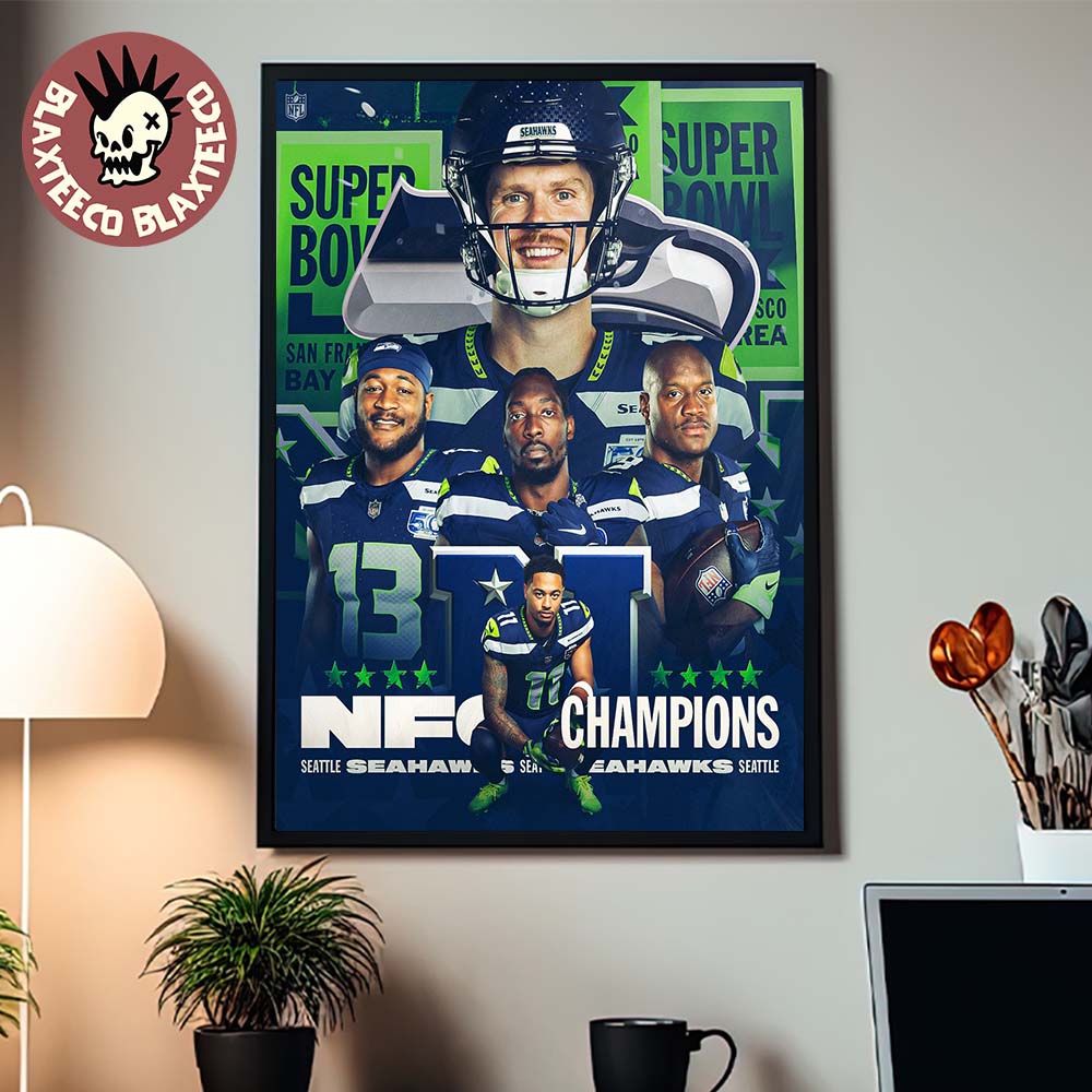 Celebrate Seattle Seahawks 2025 2026 NFC Champions Back In The Super Bowl For The First Time In 11 Years Home Decor Poster Canvas