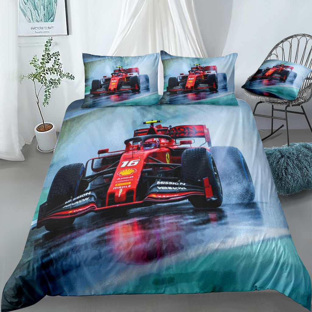 Charles Leclerc racing Bedding Set (Duvet Cover & Pillow Shams)