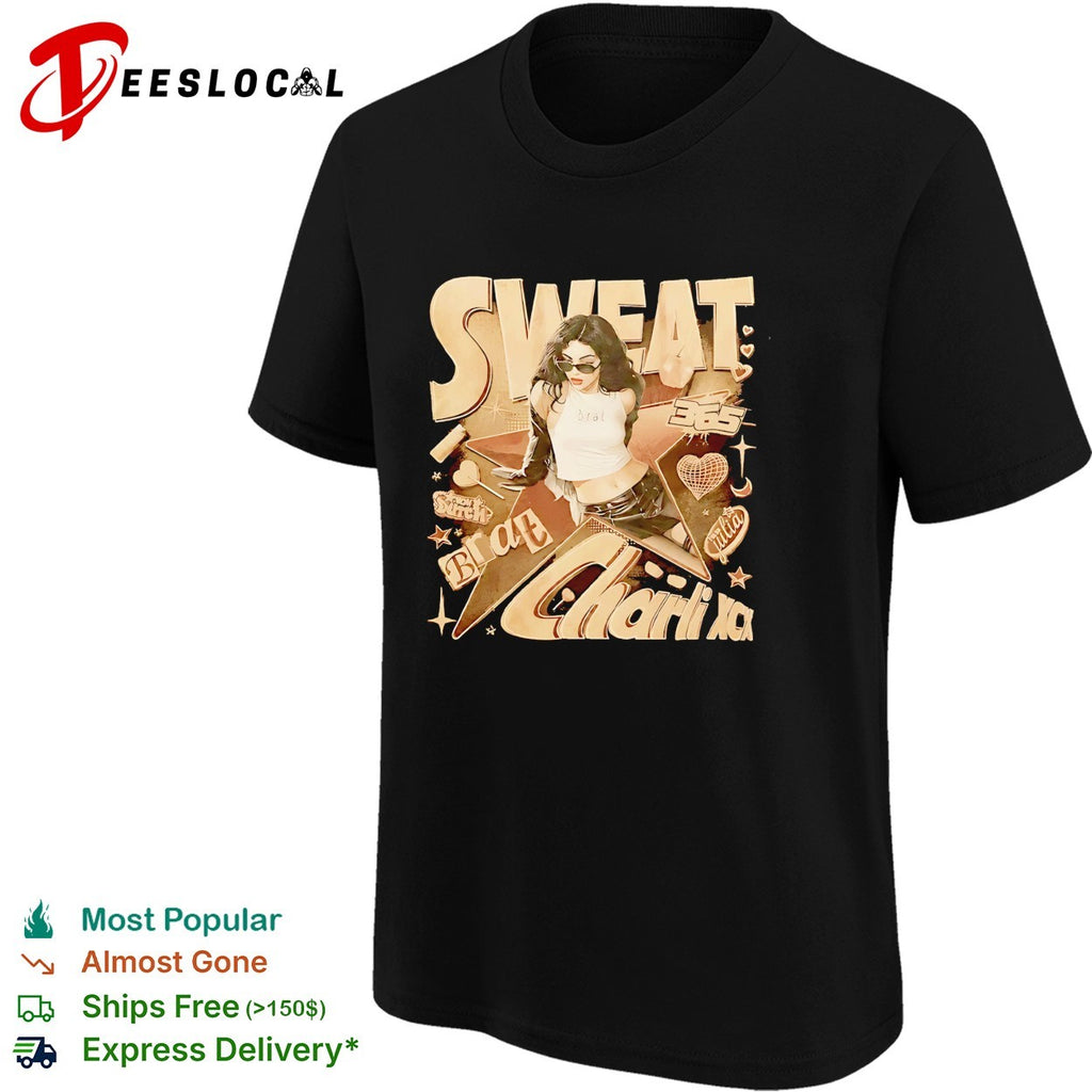 Charli XCX Sweat tour portrait collage vintage shirt