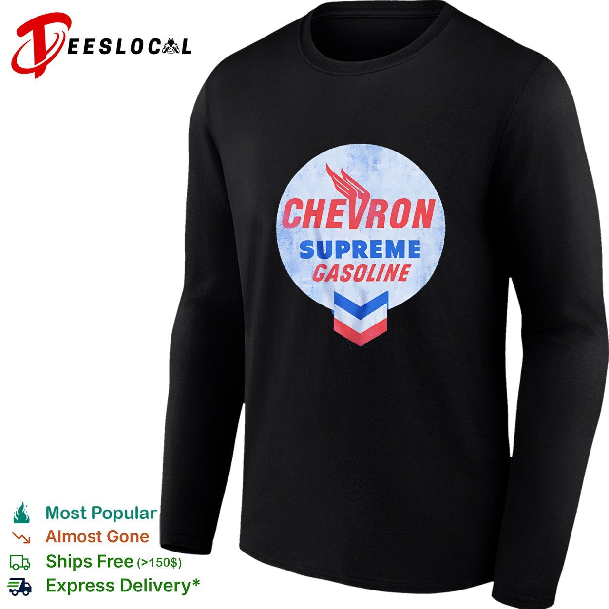 Chevron Supreme gasoline logo Chevron wing design retro brand fuel petrol shirt