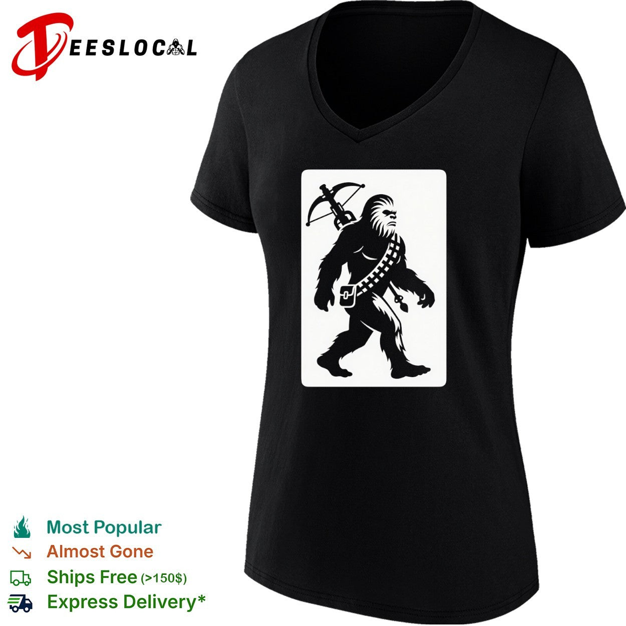 Chewbacca Bigfoot Star Wars Parody Mashup Wookiee Hunter Sci Fi Creature shirt