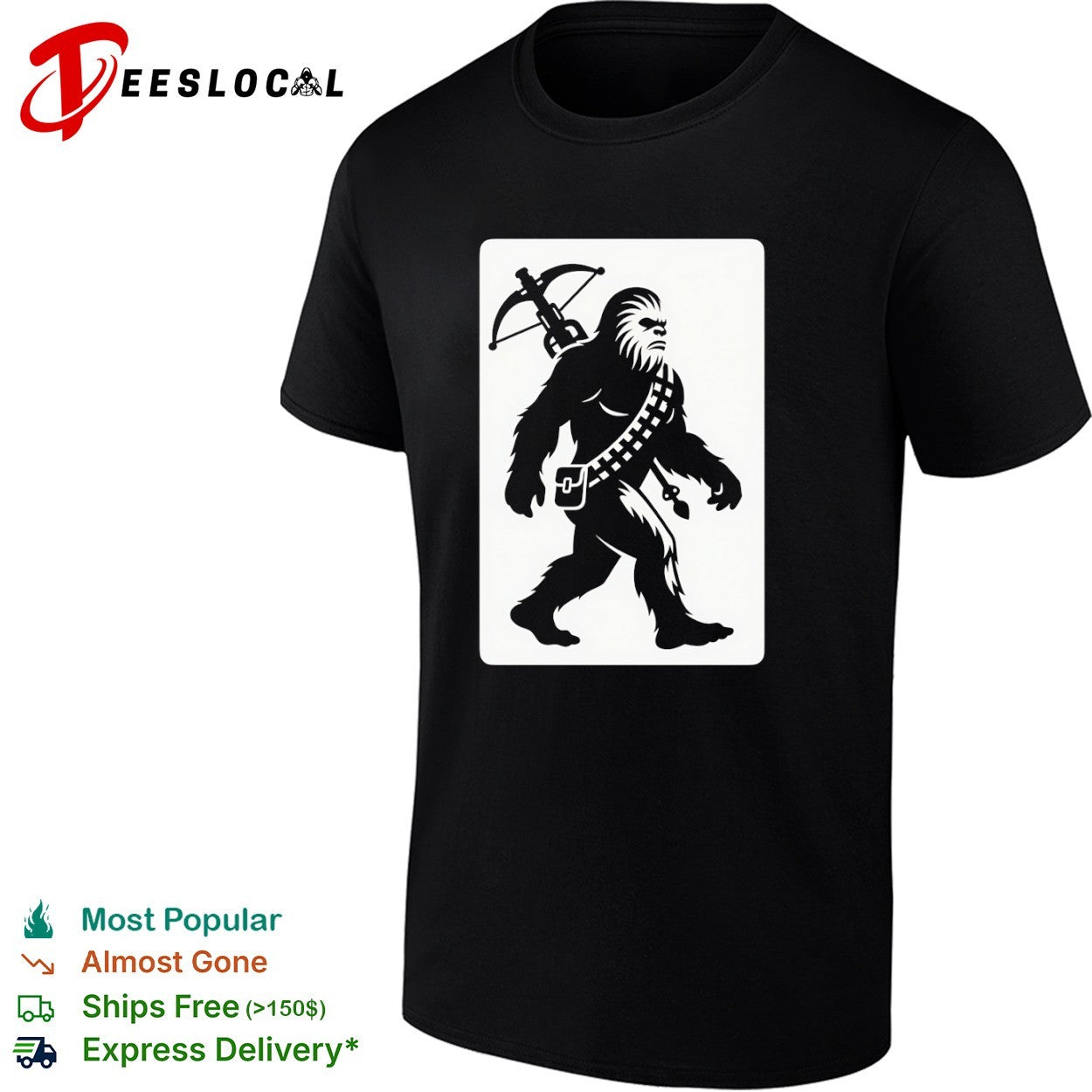 Chewbacca Bigfoot Star Wars Parody Mashup Wookiee Hunter Sci Fi Creature shirt