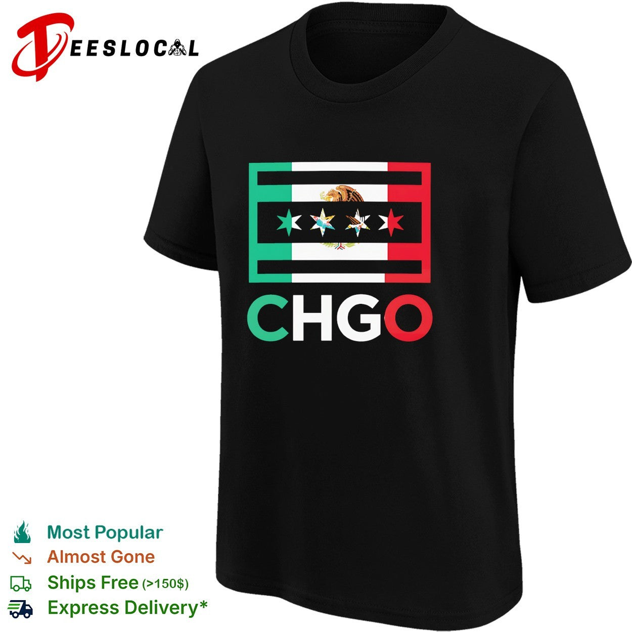 Chicago Bears Mexico CHGO flag mashup heritage pride shirt