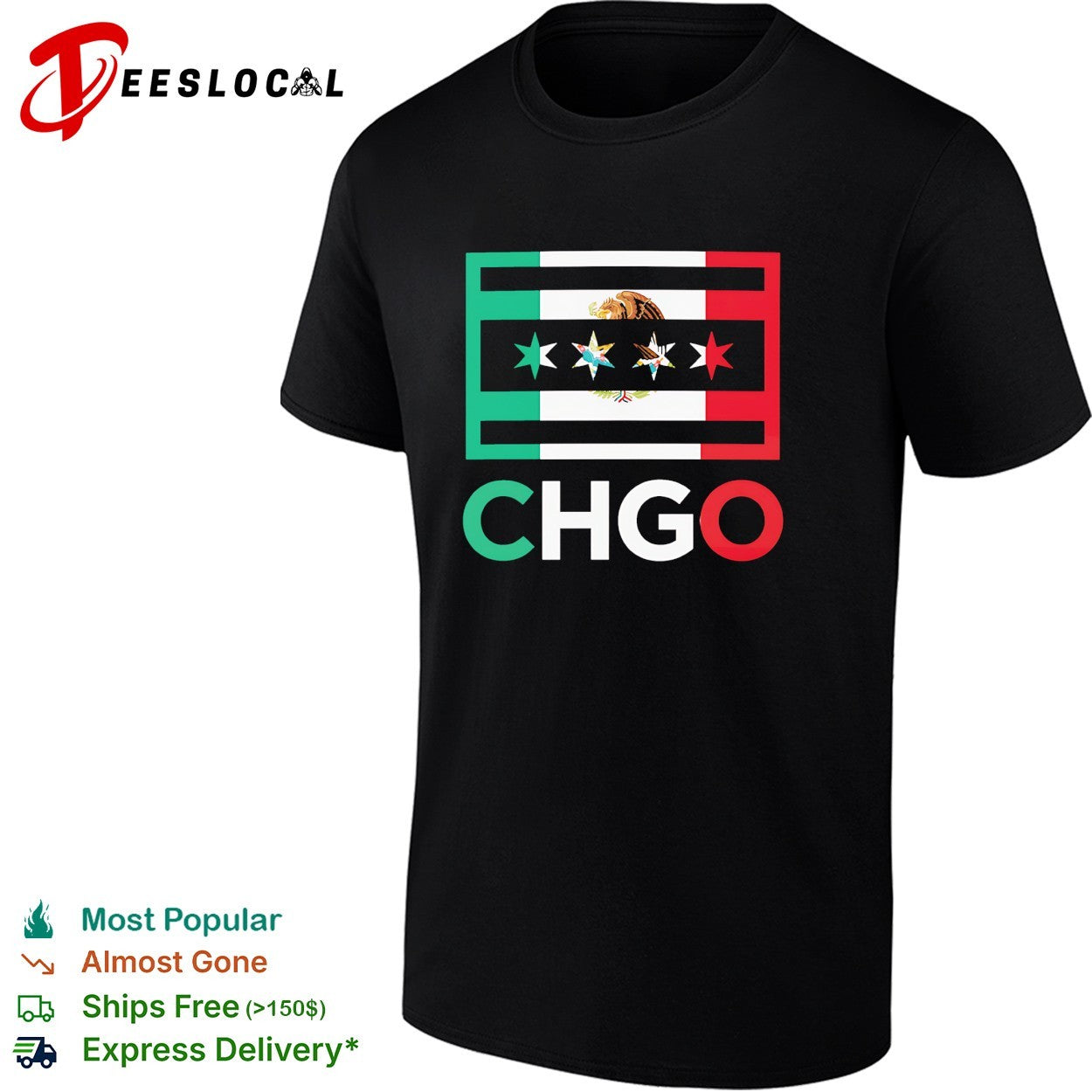 Chicago Bears Mexico CHGO flag mashup heritage pride shirt