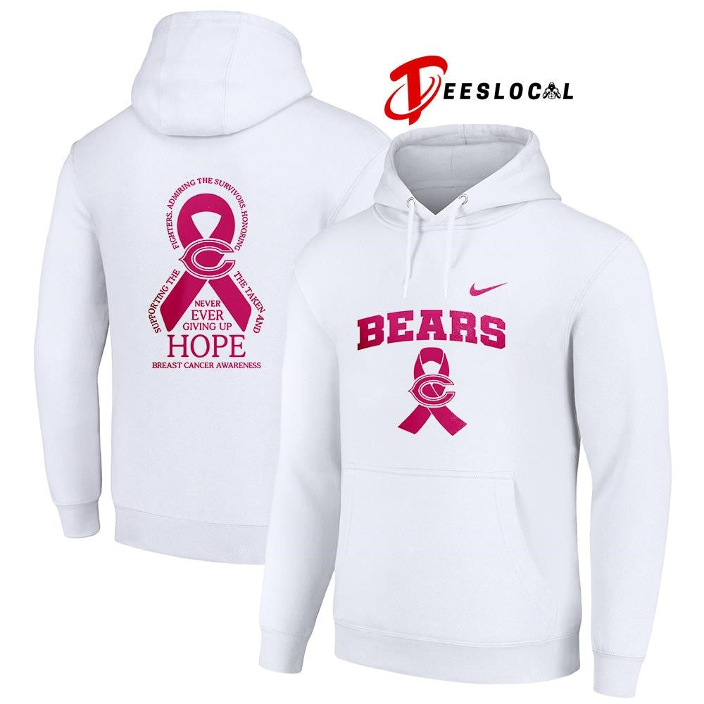 Chicago Bears never ever giving up hope breast cancer awareness shirt