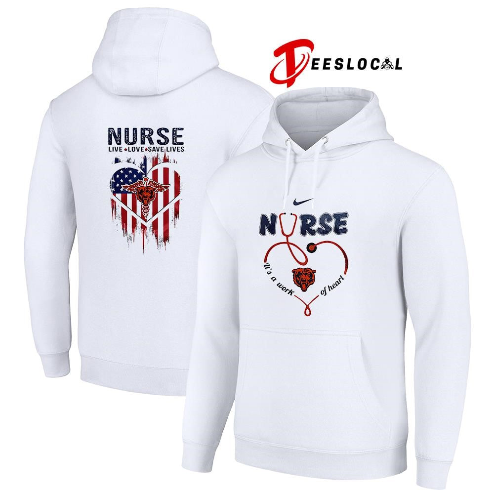 Chicago Bears x Army nurse it’s a work of heart shirt