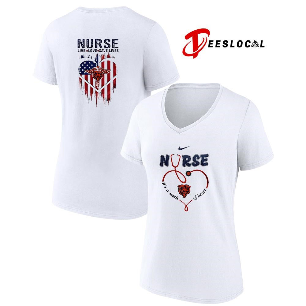 Chicago Bears x Army nurse it’s a work of heart shirt