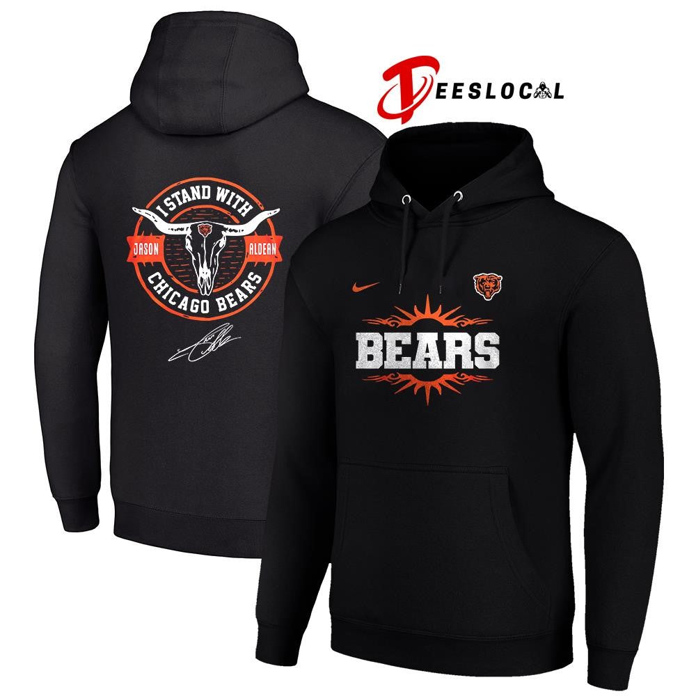 Chicago Bears x Jason Aldean I stand signature logo shirt