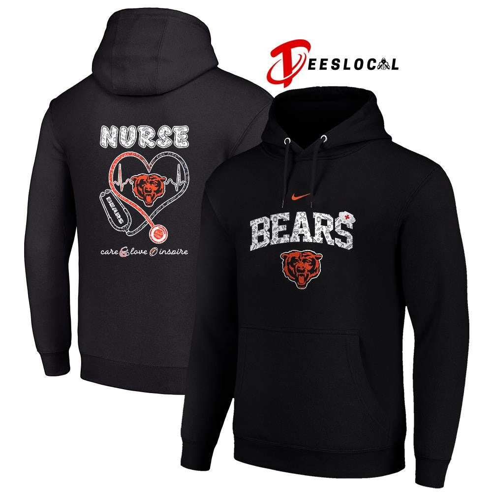 Chicago Bears x Nurse care love inspire logo shirt