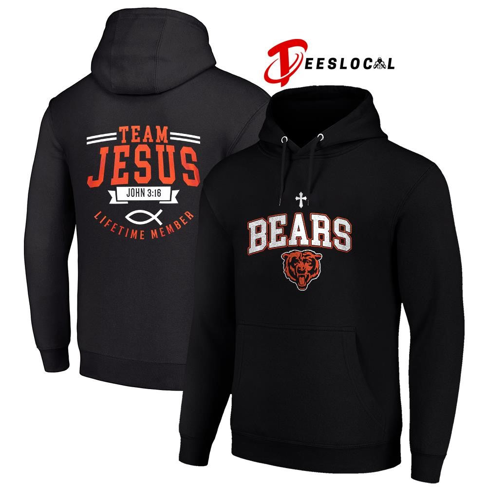 Chicago Bears x team Jesus lifetime member John 3 16 logo shirt