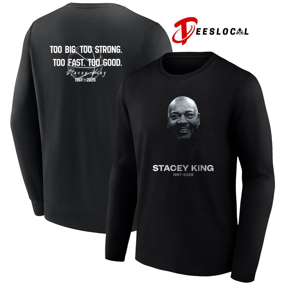 Chicago Bulls Stacey King too big too strong too fast too good portrait shirt