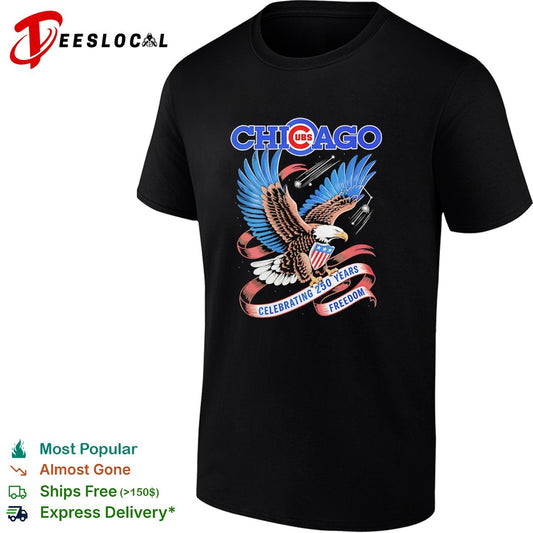 Chicago Cubs Celebrating 250 Years Freedom American Eagle Patriotic shirt