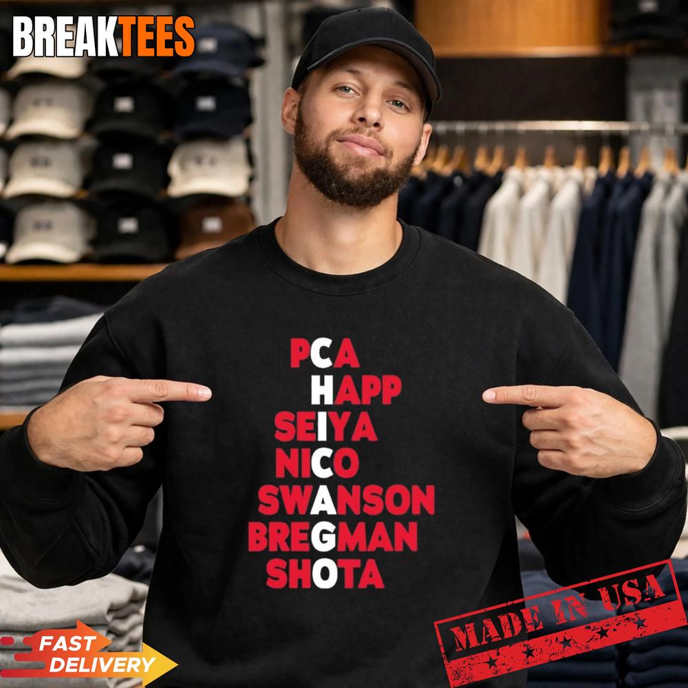 Chicago Cubs player names 2026 PCA Happ Seiya Nico Swanson Bregman Shota Shirt