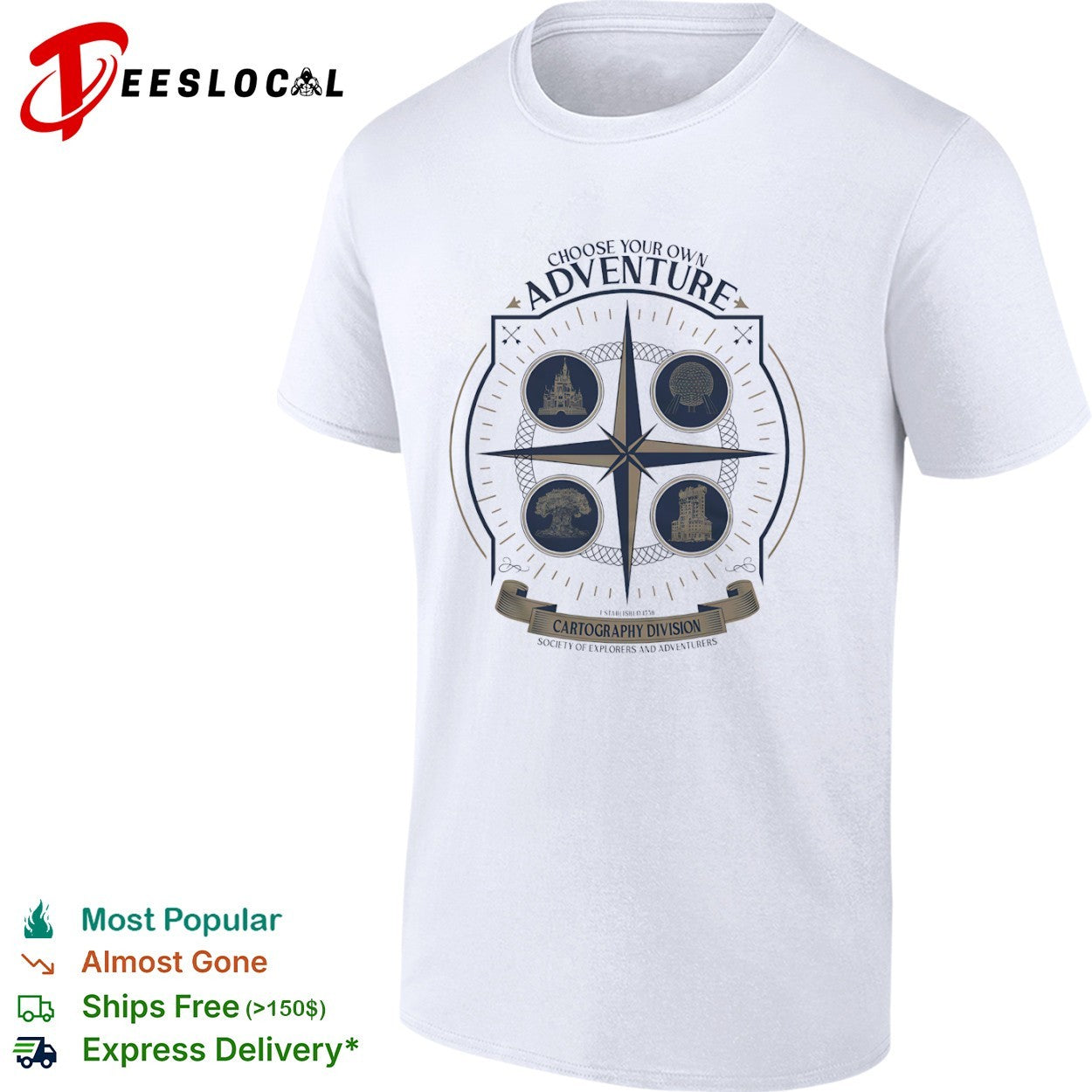 Choose Your Own Adventure Walt Disney World Seattle Cartography Division shirt