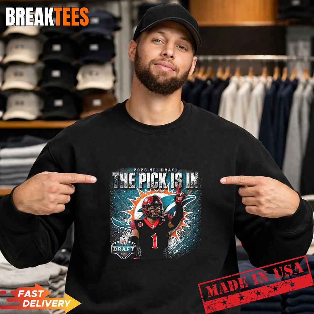 Chris Johnson The Pick Is In Miami Dolphins NFL Draft 2026 T-Shirt