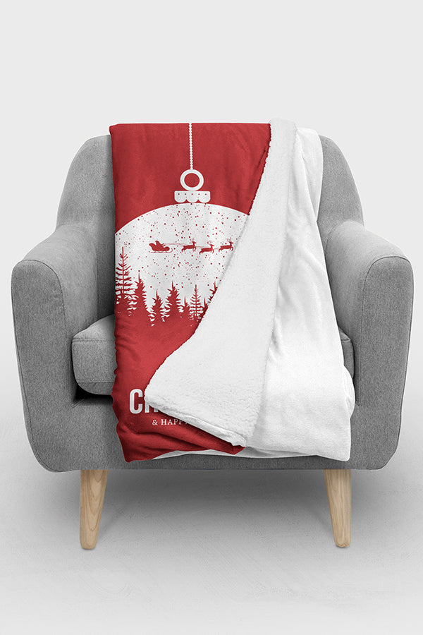 Christmas Fleece Blanket Red