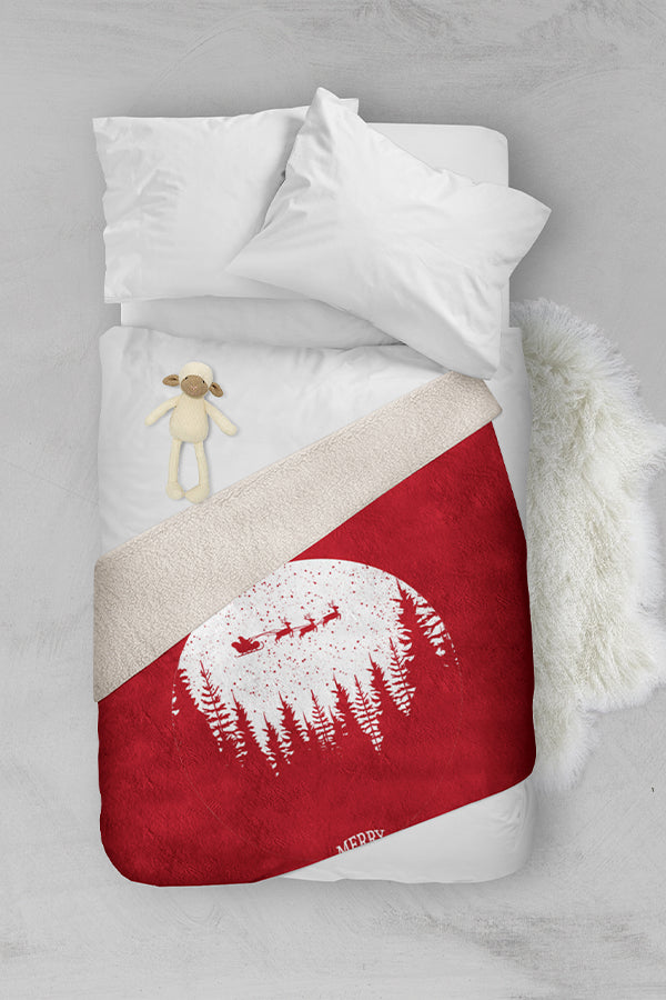 Christmas Fleece Blanket Red